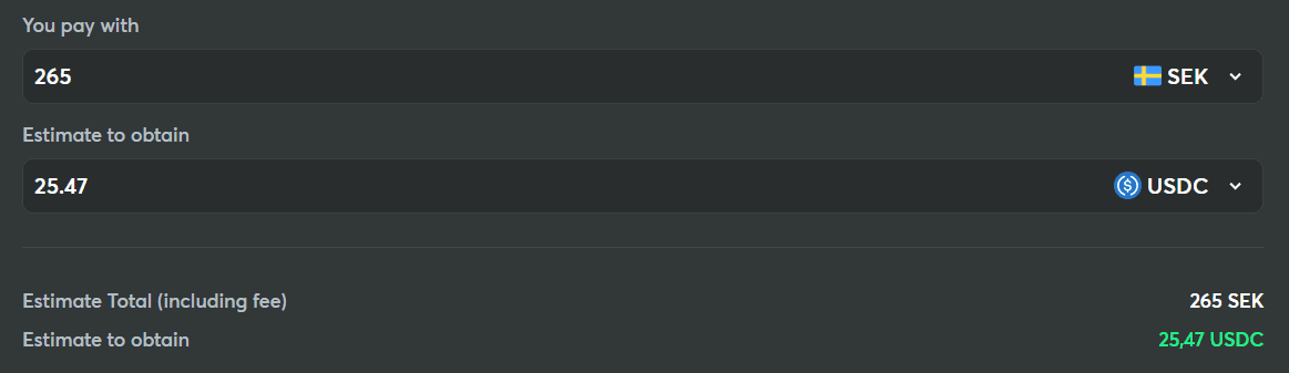 Buy crypto with fiat
